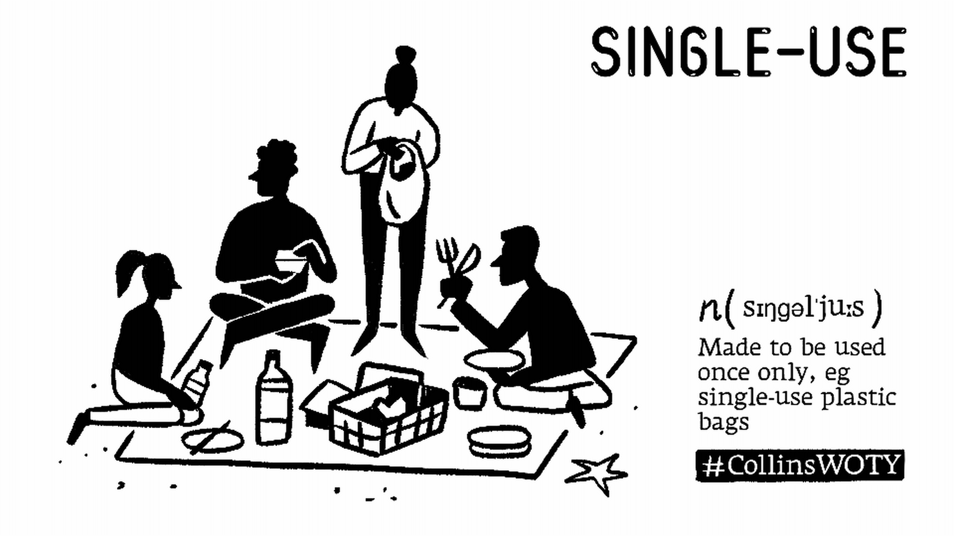 Scriberia 2D animation studio London Collins' word of the year 2018 single use social media