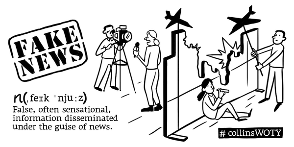 Scriberia 2D animation studio London Collins' word of the year 2017 fake news social media